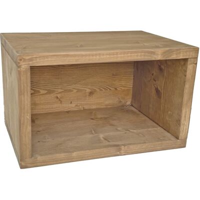 NATYAL Mesita de noche flotante de madera maciza en tono roble 40x25cm NATYAL Mesita de noche flotante de madera maciza en tono roble 40x25cm
