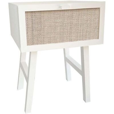 NATYAL - Atlas - madera maciza - frente de rafia - Nightstand NATYAL - Atlas - madera maciza - frente de rafia - Nightstand