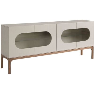 Aparador gris y nogal de Angel Cerdá - Diseño moderno con iluminación interior Aparador gris y nogal de Angel Cerdá - Diseño moderno con iluminación interior