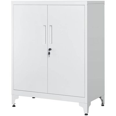 SONGMICS Archivador de oficina con 2 puertas de color gris mate SONGMICS Archivador de oficina con 2 puertas de color gris mate