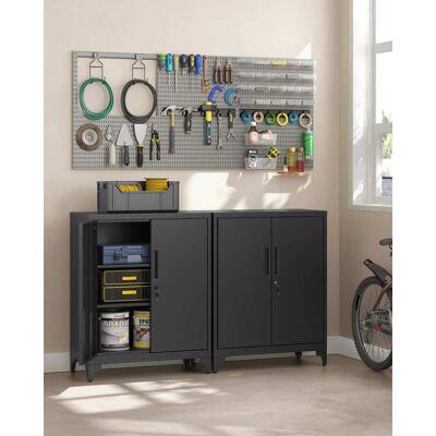 SONGMICS Armario de oficina con cerradura de color negro SONGMICS Armario de oficina con cerradura de color negro