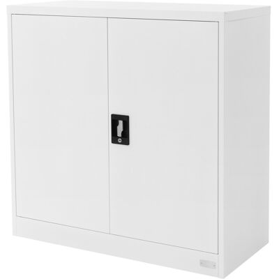 ML-Design Archivador de oficina blanco con 2 estantes regulables 90x40x90cm ML-Design Archivador de oficina blanco con 2 estantes regulables 90x40x90cm