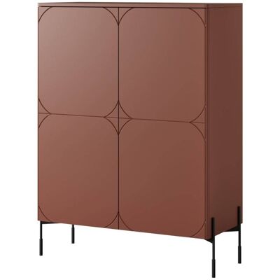That's Write Aparador de 2 puertas con pie de metal burdeos 124x140 cm That's Write Aparador de 2 puertas con pie de metal burdeos 124x140 cm