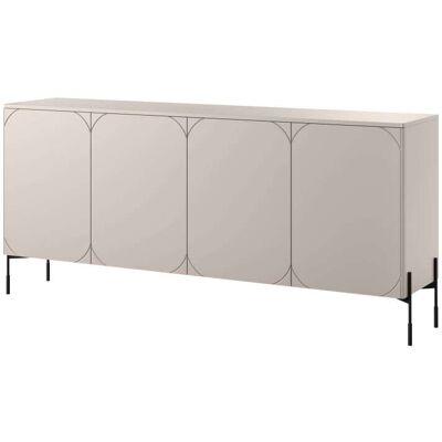 That's Write Aparador de 4 puertas con pie de metal cachemir 204x90 cm That's Write Aparador de 4 puertas con pie de metal cachemir 204x90 cm