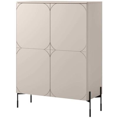 That's Write Aparador de 2 puertas con pie de metal cachemira 124x140 cm That's Write Aparador de 2 puertas con pie de metal cachemira 124x140 cm