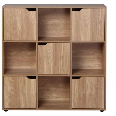 Calicosy Biblioteca con 9 compartimentos y 5 puertas de madera - l88,8 cm Calicosy Biblioteca con 9 compartimentos y 5 puertas de madera - l88,8 cm
