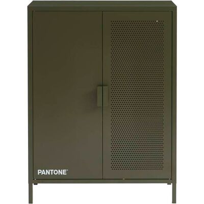 Pantone Aparador de metal verde oliva, 2 puertas, 75 cm Pantone Aparador de metal verde oliva, 2 puertas, 75 cm