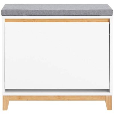 SoBuy Blanco y natural FSR191-WN Banco de zapatos para pasillo - Armario para zapatos SoBuy Blanco y natural FSR191-WN Banco de zapatos para pasillo - Armario para zapatos