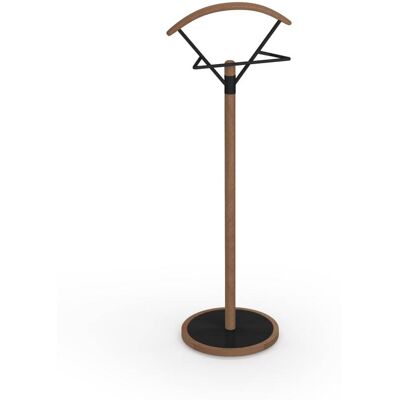 Herdasa Galán de noche de madera de haya y metal, nogal-negro 117x42x34 cm Herdasa Galán de noche de madera de haya y metal, nogal-negro 117x42x34 cm