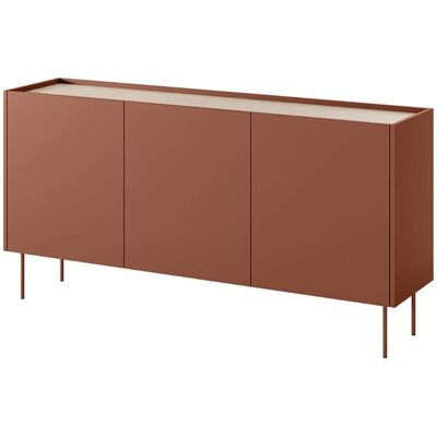 That's Write Cómoda de 3 puertas y 4 cajones con pie de metal 170x85 cm That's Write Cómoda de 3 puertas y 4 cajones con pie de metal 170x85 cm
