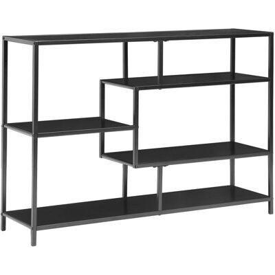 Nordlys Estantería industrial de 5 niveles en metal negro Nordlys Estantería industrial de 5 niveles en metal negro