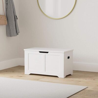 VASAGLE Banco zapatero de 40 x 80 x 46 cm de color blanco nube VASAGLE Banco zapatero de 40 x 80 x 46 cm de color blanco nube