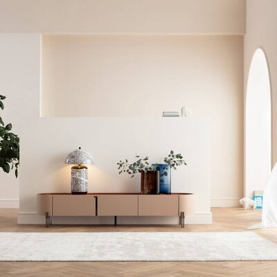 Kare Design Cómoda baja 200 x 41 cm de MDF bicolor marrón y crema Kare Design Cómoda baja 200 x 41 cm de MDF bicolor marrón y crema