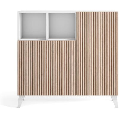 Herdasa Zapatero melamina blanco puertas impresas vallado 87x90x27 cm Herdasa Zapatero melamina blanco puertas impresas vallado 87x90x27 cm