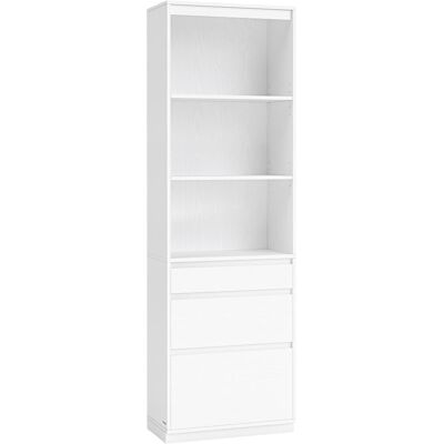 VASAGLE Estantería de 30 x 57,1 x 180 cm de color blanco nieve VASAGLE Estantería de 30 x 57,1 x 180 cm de color blanco nieve