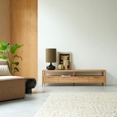 Tikamoon Mueble para tv de roble macizo de 180 cm Tikamoon Mueble para tv de roble macizo de 180 cm