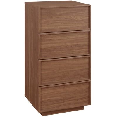 sweeek Sinfonier con 4 cajones y efecto madera, nogal sweeek Sinfonier con 4 cajones y efecto madera, nogal