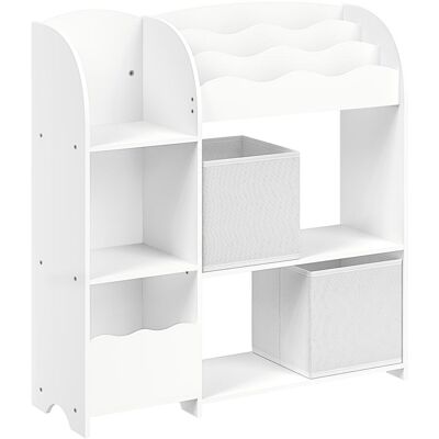 SONGMICS Estantería de juguetes con 2 cajones de color blanco SONGMICS Estantería de juguetes con 2 cajones de color blanco