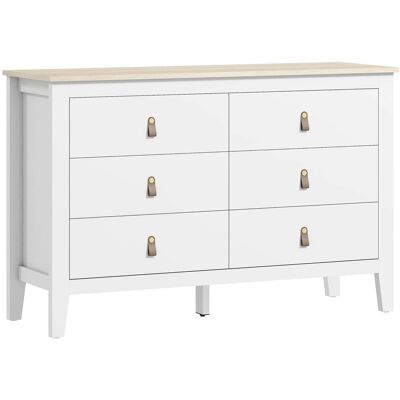 Homcom Cómoda para dormitorio 120x40x78 cm blanco Homcom Cómoda para dormitorio 120x40x78 cm blanco