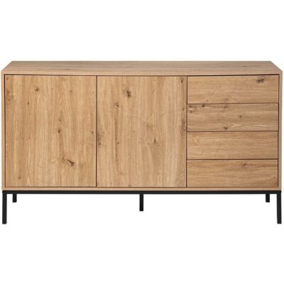 Calicosy Buffet de 2 puertas y 4 cajones l140 cm - Calicosy Buffet de 2 puertas y 4 cajones l140 cm -