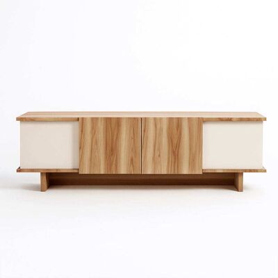 Concept Usine Mueble tv de diseño con armarios de madera y aspecto beige 180 cm Concept Usine Mueble tv de diseño con armarios de madera y aspecto beige 180 cm