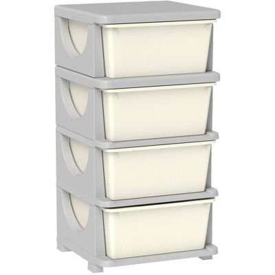 Homcom Organizador de juguetes 37x37x76 cm crema Homcom Organizador de juguetes 37x37x76 cm crema