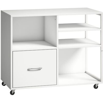 Homcom Mueble para impresora 80x40x65.5 cm blanco Homcom Mueble para impresora 80x40x65.5 cm blanco