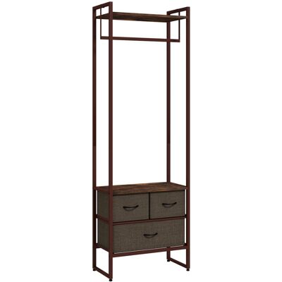 Homcom Perchero de ropa 58.5x30x178 cm marrón rústico Homcom Perchero de ropa 58.5x30x178 cm marrón rústico