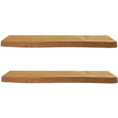 Hannun Estantería flotante de abeto macizo marrón claro 2 baldas 60x20 cm Hannun Estantería flotante de abeto macizo marrón claro 2 baldas 60x20 cm