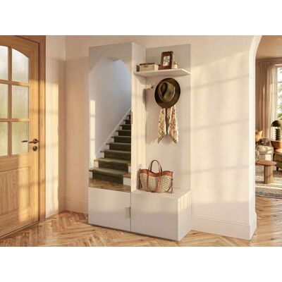 Unique Mueble recibidor madera beige Unique Mueble recibidor madera beige