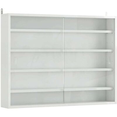 Homcom Vitrina de pared 80x9.5x60 cm blanco Homcom Vitrina de pared 80x9.5x60 cm blanco