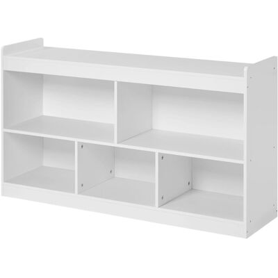 SONGMICS Estantería infantil con 5 compartimentos abiertos de color blanco SONGMICS Estantería infantil con 5 compartimentos abiertos de color blanco