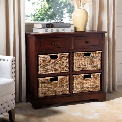 Safavieh Muebles de almacenaje en madera maciza, cereza oscuro Safavieh Muebles de almacenaje en madera maciza, cereza oscuro