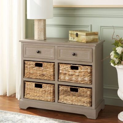 Safavieh Muebles de almacenaje en madera, blanco lavado Safavieh Muebles de almacenaje en madera, blanco lavado