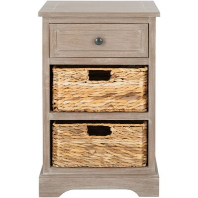 Safavieh Muebles de almacenaje de madera blanqueado Safavieh Muebles de almacenaje de madera blanqueado