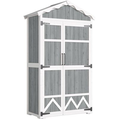 Outsunny Armario de jardín 105x55x179 cm gris Outsunny Armario de jardín 105x55x179 cm gris