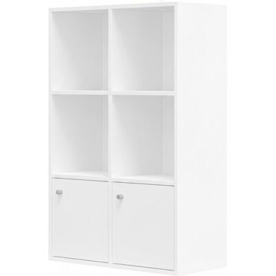 VASAGLE Estantería cubos con puertas de color blanco VASAGLE Estantería cubos con puertas de color blanco