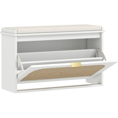 Homcom Banco zapatero 80x26x47.5 cm blanco Homcom Banco zapatero 80x26x47.5 cm blanco