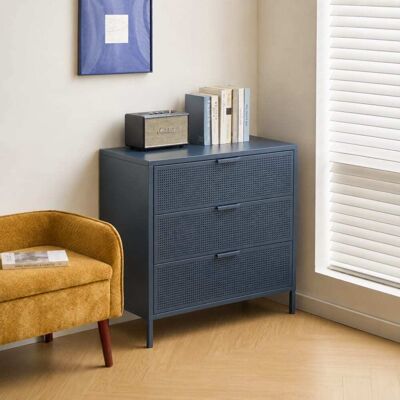 Nordlys Cajonera con 3 cajones en metal azul Nordlys Cajonera con 3 cajones en metal azul