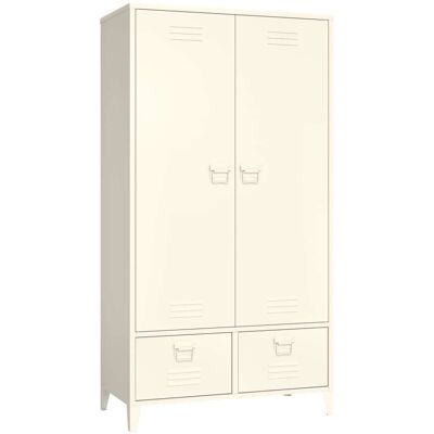 Happy Garden Armario con perchero en metal blanco 180cm Happy Garden Armario con perchero en metal blanco 180cm