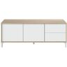 Usinestreet Mueble de TV roble canadian y blanco artik