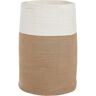 Beliani Cesta de algodón beige natural blanco 57 cm