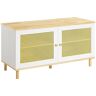 SoBuy Banco zapatero con 2 puertas mdf blanco