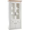 Home Heavenly Vitrina doble provenzal blanco y roble 2 puertas acristaladas