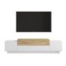 Venprodin Mueble Tv  Fonda 160 Cm Blanco- Fieltro