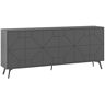 Menzzo Buffet 6 puertas antracita l184 cm