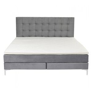 Kare Design Cama 180x200 en terciopelo gris