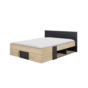 CAMIF Cama con almacenaje 140 x 190 cm negro