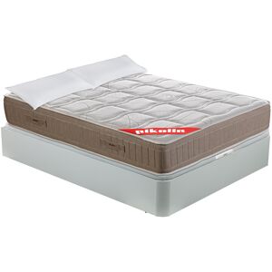 Pikolin Colchón muelles normablock 31cm, canapé abatible y almohadas 150x200