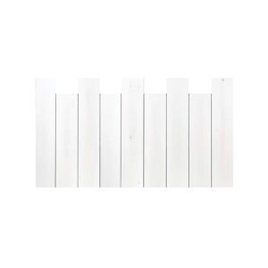 Decowood Cabecero de madera asimétrico vertical blanco 180x80cm
